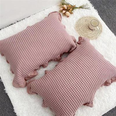 Korean Cotton Waffle Leisure Blanket Bedroom Bed Blanket Sofa Nap Summer Blanket Towel Siesta Nap Blanket