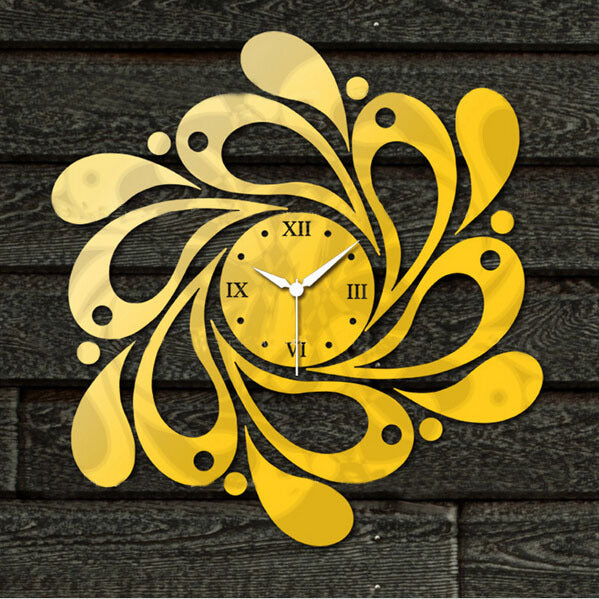 Hot Sale Preciser Mirror Wall Clock For Living Room Office Kitchen