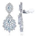 Stylish Water Drop White Gold Zircon Earrings