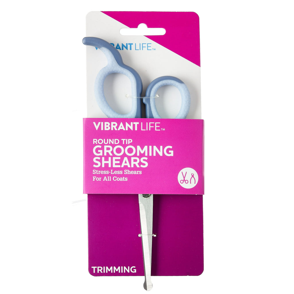 Vibrant Life 6.7in Round-Tip Dog Grooming Scissors for All Coats