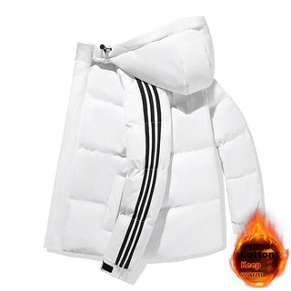 Buy white Warm And Trendy Down Cotton-padded Jacket For Men