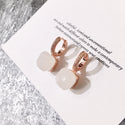 Classic Candy Color Earrings Inlay Transparent Zircon Crystal Earrings Platinum Plated Fashion Jewelry For Women Jewelry