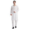 Men's Polyester Embroidered Robe Suit