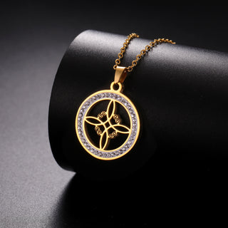 Witch Knot Necklace Stainless Steel Knot Pendant Necklace Jewelry