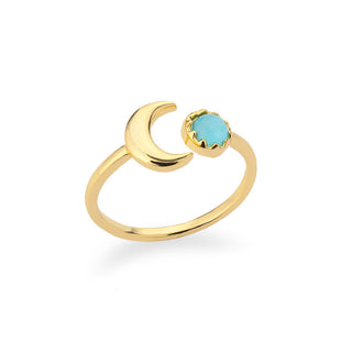 Buy no-1-golden-moon European And American Opening Adjustable Sun Opal Female Ring