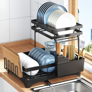 Kitchen Dish Rack Draining Rack Tableware Flat Ware Storage Rack