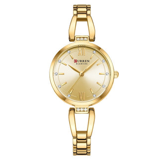 Buy gold-strap-gold-noodles Small Dial Waterproof Simple Women&#39;s Quartz Wrist Watch