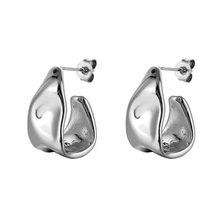 Buy silver Ladies New Fashion Simple And Irregular Nail Ear