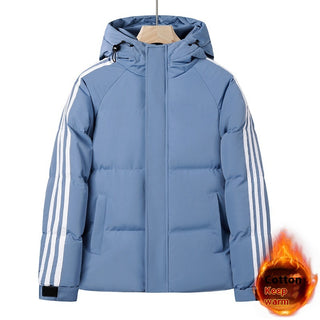 Buy blue Warm And Trendy Down Cotton-padded Jacket For Men