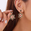 New Christmas Series Earrings For Women Rhinestone Pearl