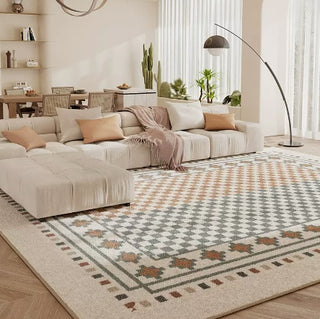 Buy umping-style Living Room Carpet Checkerboard Bedroom Floor Cushion Sofa Coffee Table Blanket Dirt Resistant