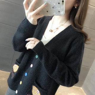 Early Autumn Clothing Short Knitted Cardigan Outer Wear Top