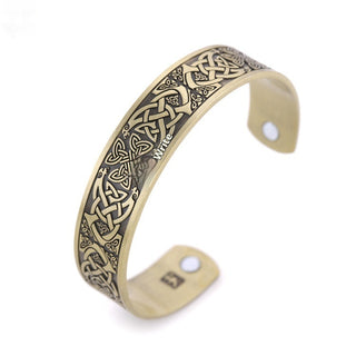 Buy ancient-gold Adventure Outdoor Camping Nature Flower Cartoon Red Copper Plating Open-ended Bracelet