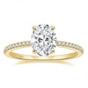 Moissanite Ring Oval Egg-shaped Big Diamond