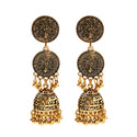 Bohemian Retro Ethnic Style Bell Earrings Women's Long