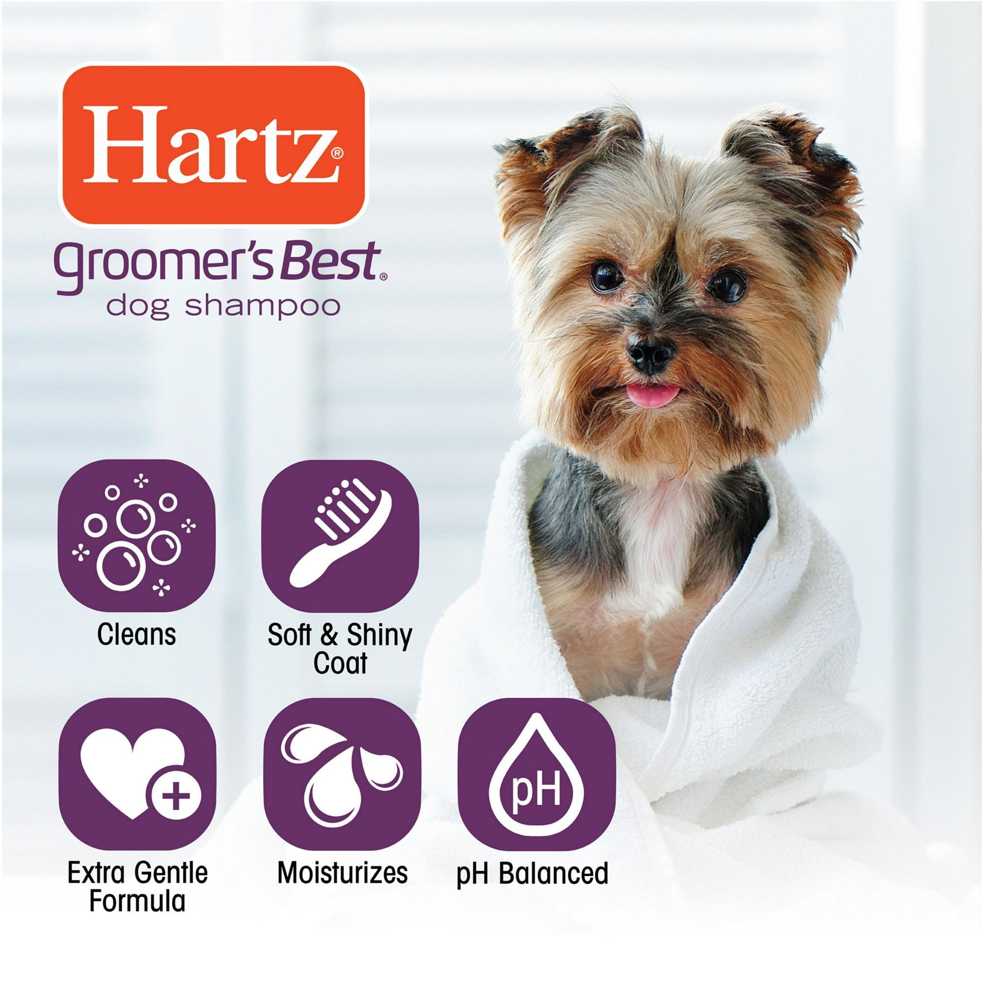 Hartz Groomer's Best Extra Gentle Soothing Oatmeal Shampoo for Dogs with Chamomile Essential Oil, Buttermilk Scent, 18 fl oz