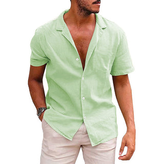 Buy light-green Men&#39;s Tops Casual Button Down Shirt