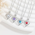 Rose Heart-shaped Necklace With Rhinestones Fashion Everlasting Flower Love Necklace For Women Valentine's Day Gift