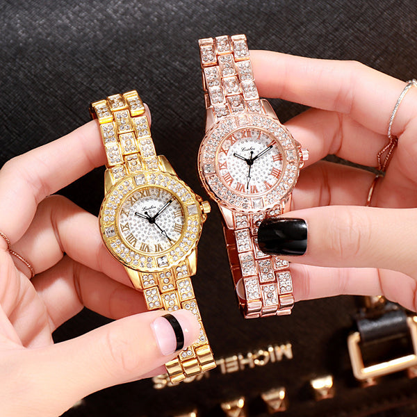 Women's Fashion Simple Rhinestone Alloy Quartz Watch