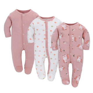 Buy pink-little-pony-dots Baby Jumpsuit Long Sleeve Romper