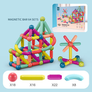 Buy 64pcs Baby Toys Magnetic Stick Building Blocks Game Magnets Children Set Kids Magnets For Children Magnetic Toy Bricks