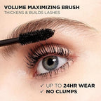 L’Oreal Paris Original Voluminous Mascara, Building Mascara Volume and Length Formula, Washable, Blackest Black, 0.26 Fl Oz., 1 Count