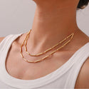 European And American Copper Necklace Women's Diamond Melon Seeds Chain