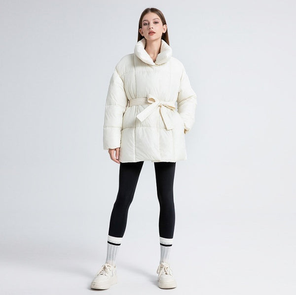 Plus Size Women's Mid-length Down Cotton-padded Jacket Thickened