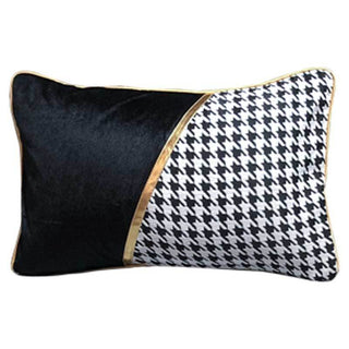 Buy black-waist-pillow-d Houndstooth Sofa Cushion Light Luxury Style Four General Purpose