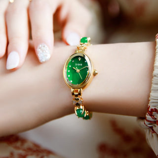 Buy green Simple Fashion Temperament Entry Lux Quartz Diamond Waterproof Women&#39;s Wrist Watch