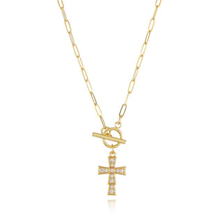 Buy ne0357-small-cross Micro Inlaid Zircon Gold-plated Necklace Female