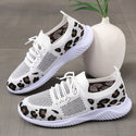 Women Leopard Print Lace-up Sneakers