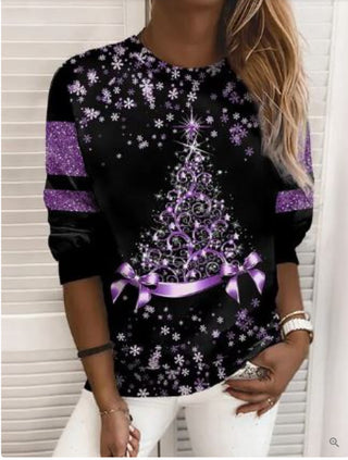 Buy lypyl5 Snowflake Women&#39;s Sweater Printed Pullover