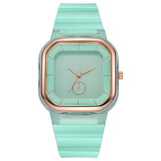 Buy mint-green Neutral Watch Ladies Simple Fashion Steel Belt Quartz