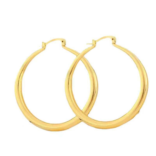 High Profile Fashion Simple Glossy Big Circle Earrings