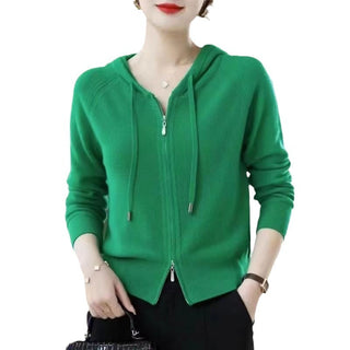 Knitted Hooded Casual Simple Fashion Style Women's Clothing