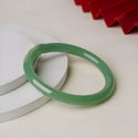 Natural Aventurine Clear Water Hetian Jade Flat Green Bracelet Round Bar