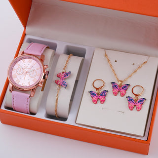 Buy 2-ornament-suit-no-gift-box Ladies Graduated Belt Watch Jewelry Set