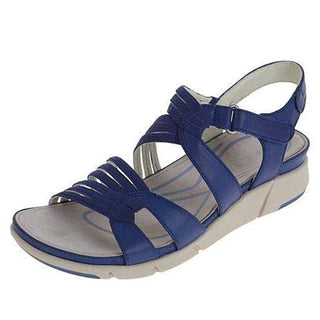 Buy blue Thick Bottom Wedge Heel Roman Sandal