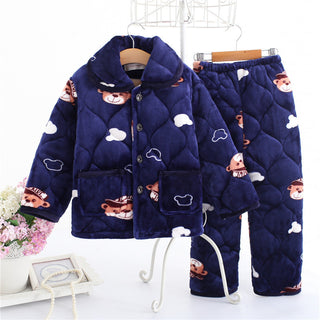 Buy 6160color Children&#39;s warm pajamas set