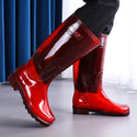 Men's Knee-high Rain Boots Non-woven Jelly Non-slip Wear-resistant