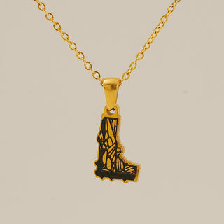 Buy gold-l Letter Necklace Titanium Steel No Fading Women