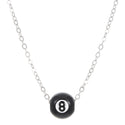 Table Tennis Black 8 Necklace Earrings Do Not Fade