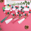 Christmas Silicone Beads Key Pendants Bracelet