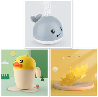 Buy 13set New Baby Bathroom Bath Electric Induction Whale Spray Small Toy