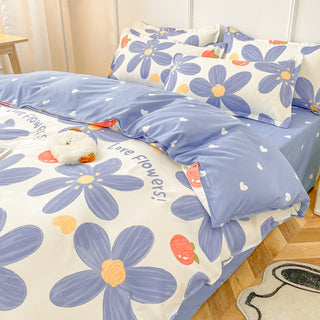 Buy aesthetic Bedclothes Summer Washed Quilts Set Sheets