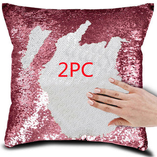 Buy pink-2pc Magical Color Changing Pillow Case Decor Pillows Cover