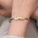 Double Color Gold Silver Bowknot Lucky 8 Bracelet