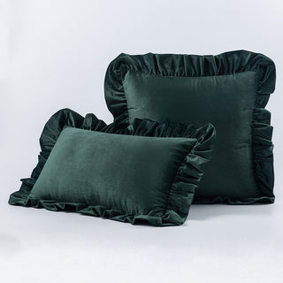 Buy dark-green Nordic Velvet Lace Throw Pillows With Upholstered Living Room Sofa