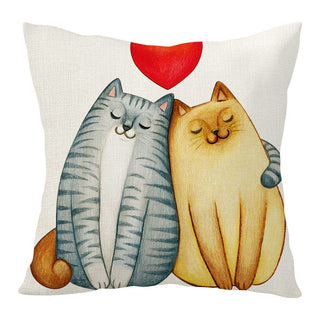 Buy two-kittens Nordic Linen Breathable Living Room Sofa Pillowcase